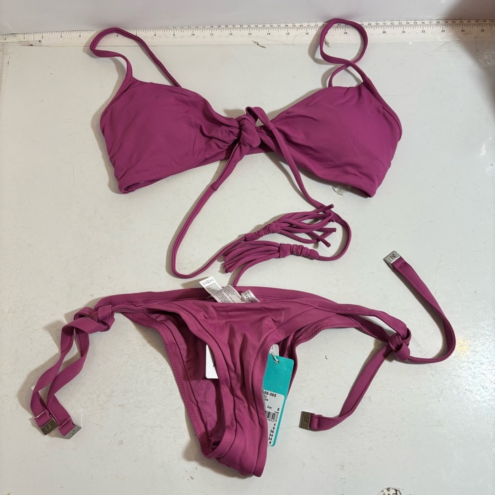 BNWT Seafolly women's mauve coloured string bikini in size‎ 6